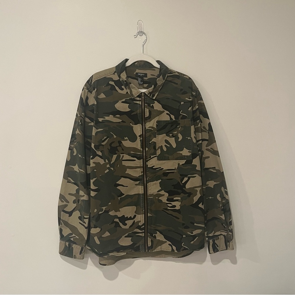 Forever 21 Camo Shirt Jacket